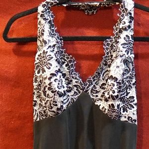 JS Boutique Black and Silver Night Gown